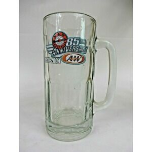 A&W Root Beer 85th Anniversary "1919-2004" Thick Glass 7" Tall Mug ##